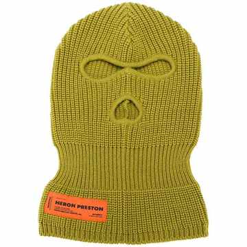 knitted logo balaclava