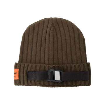 buckled-strap beanie