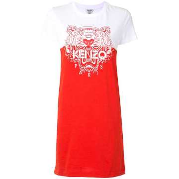 tiger print T-shirt dress
