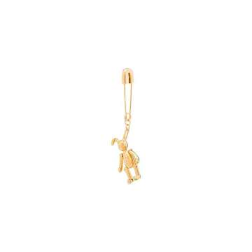 gold-plated bunny charm earring