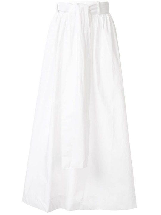 St. Silvie 褶饰中长半身裙展示图