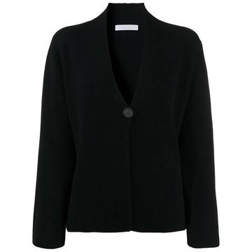 fine ribbed buttoned cardigan