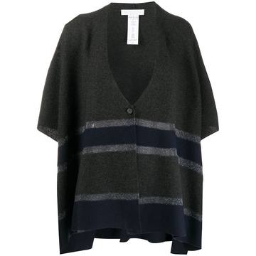 3/4 sleeves striped cardigan