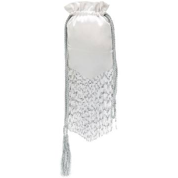 Cascade beaded fringes pouch