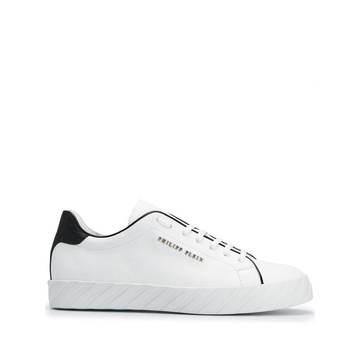 low-top leather sneakers