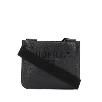 logo embossed shoulder bag