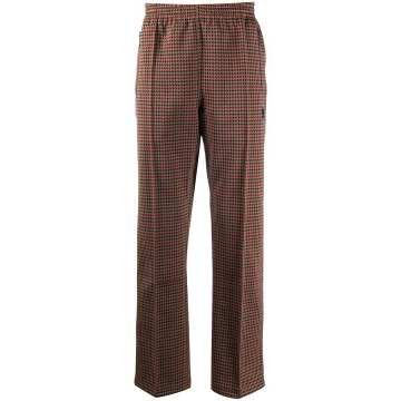 houndstooth print trousers