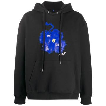 Bluessom graphic print hoodie