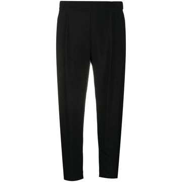 cropped pleat detail trousers