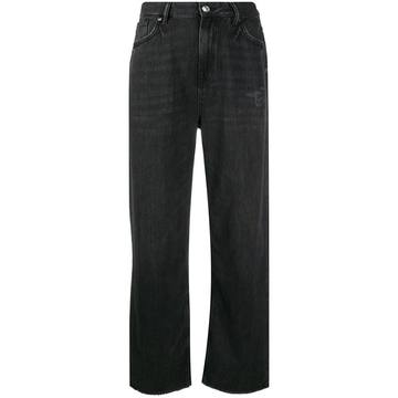 high rise straight leg jeans