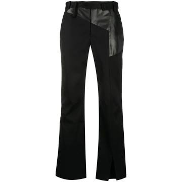 contrast panel trousers