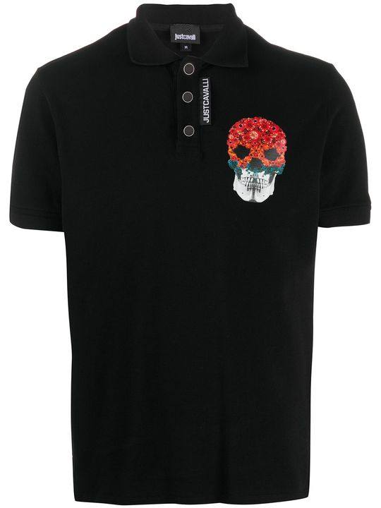 skull print polo shirt展示图