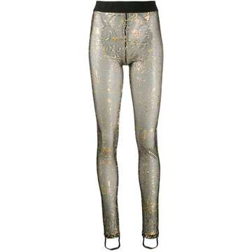 paint splatter sheer leggings