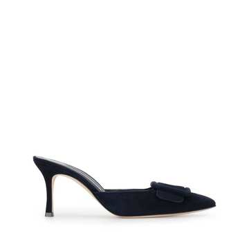 Maysale 80mm suede mules