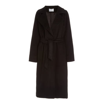 Manuela Belted Camel Wool Trench Coat