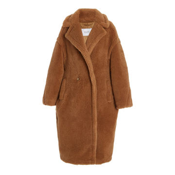 Oversized Wool-Silk Teddy Coat