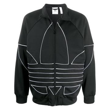 logo outline print jacket