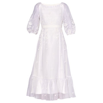 Floredice Tulle Elbow-Length Sleeve Dress