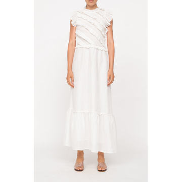 Eleanor Linen-Blend Tiered Maxi Dress