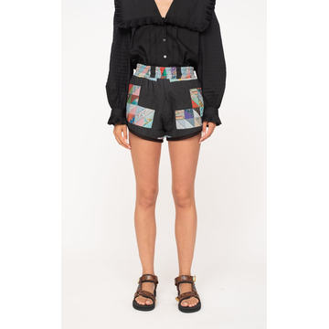 Tilia Patchworked Quilted Cotton Shorts