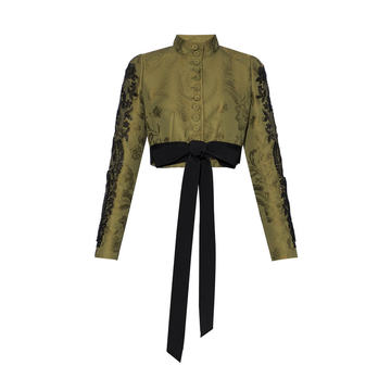 Edgar Cropped Tie-Waist Jacket