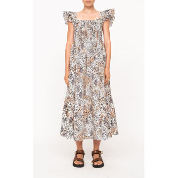 Lana Animal-Printed Cotton Dress