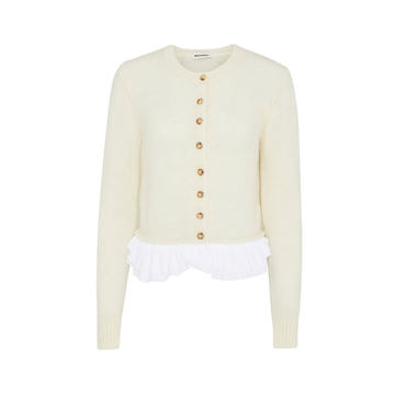 Guiseppe Frill Hem Wool Cardigan