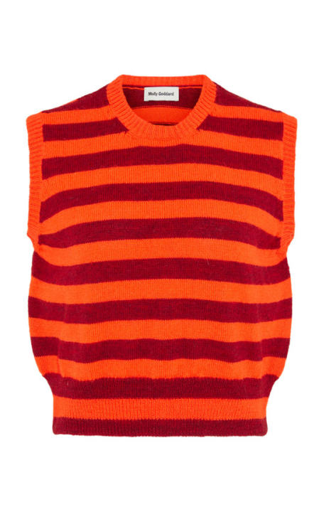 Claus Striped Wool Vest展示图