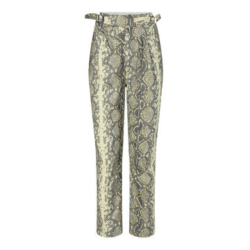 New Wilde Buckled Snake-Effect Trousers