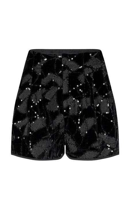 Anis Sequined Velvet-Jacquard Shorts展示图