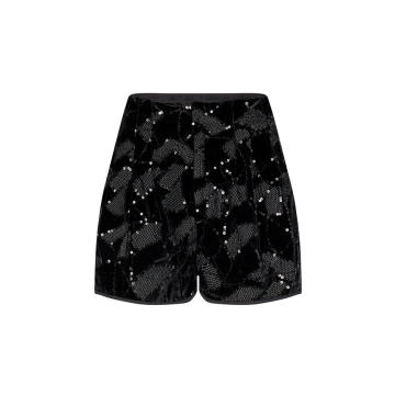 Anis Sequined Velvet-Jacquard Shorts