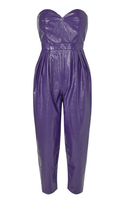 Lana Faux Leather Strapless Jumpsuit展示图