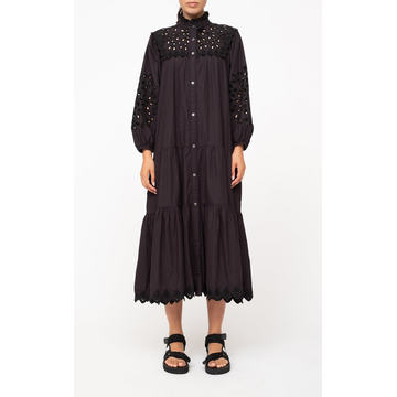 Hazel Broderie-Trim Cotton Dress