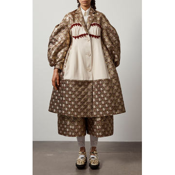 Patchwork Jacquard Sculpted Coat