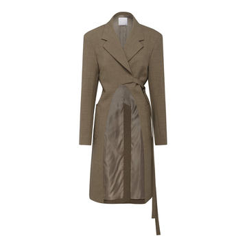 Arc Wool-Blend Wrap Coat