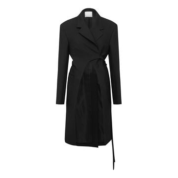 Arc Wool-Blend Wrap Coat