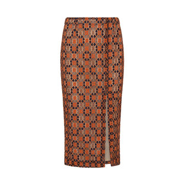 London Printed Georgette Pencil Skirt