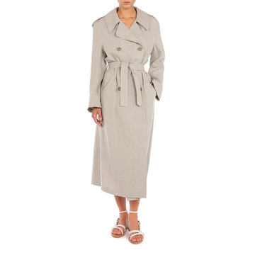 Linen Mat Trench Coat