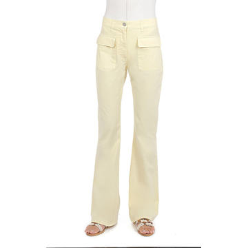 Garment Dyed Cotton-Twill Flared Pants