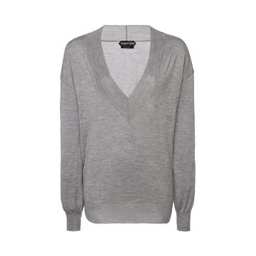 Ribbed Cashmere-Blend Sweater