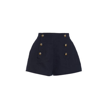 High-Rise Cotton Shorts