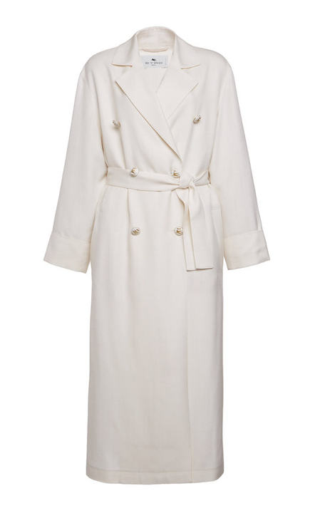 Belted Gabardine Trench Coat展示图