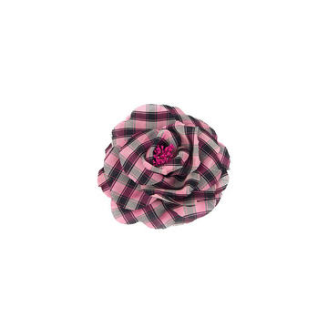 Vichy Taffeta Rosette Brooch