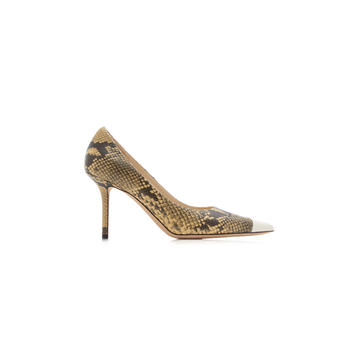 Love Snake-Print Leather Pumps