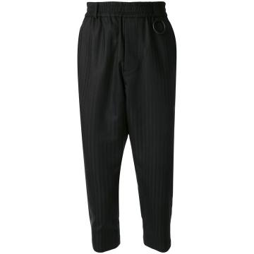 Mich Cropped Trouser Dry Onyx Muted Stripe