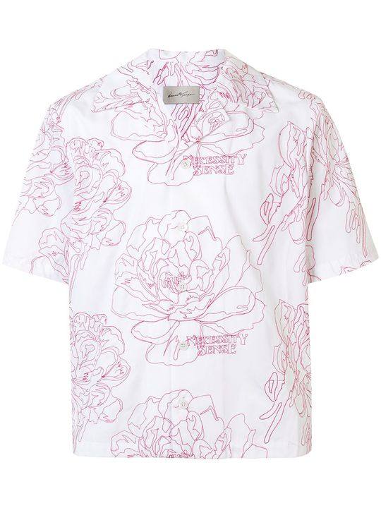 Bali 花卉刺绣衬衫展示图