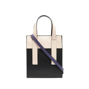 two-tone flat tote bag