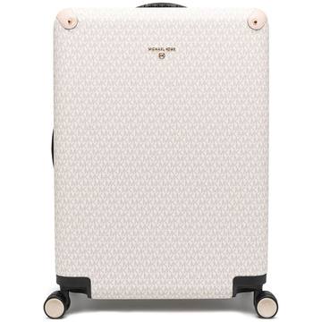 monogram logo large suitcase