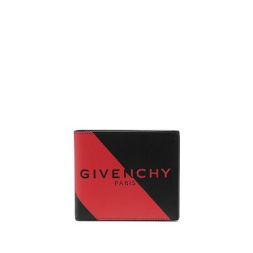 logo-print panelled wallet