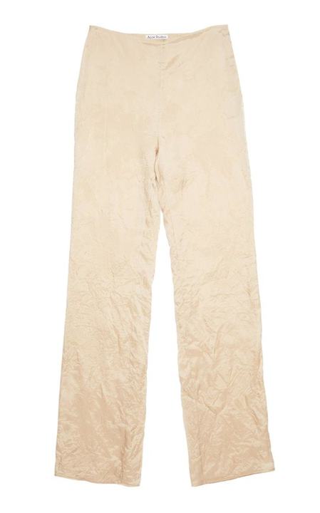 Textured Satin Straight-Leg Pants展示图